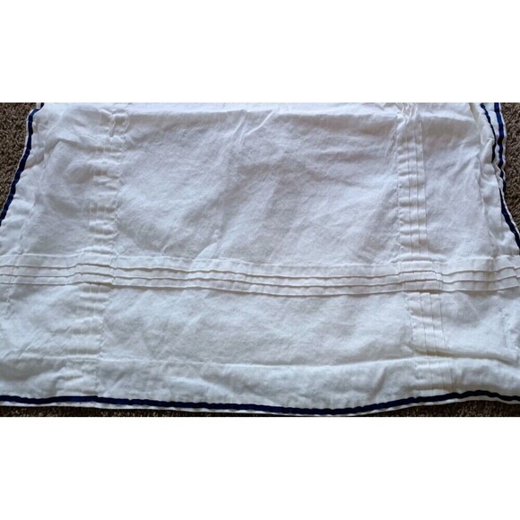 American Pacific Home Euro Sham Pillowcase Cotton Linen Ladderwork Nautical - Picture 5 of 6